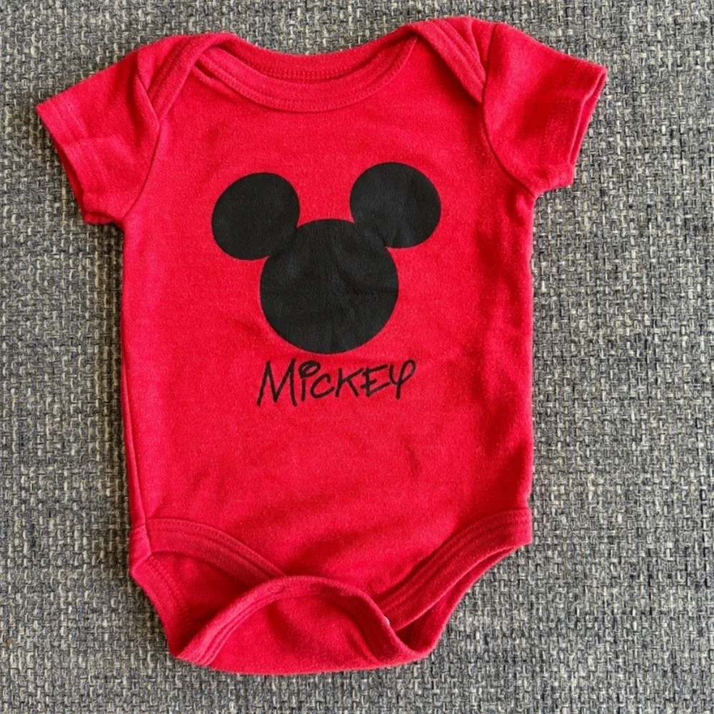 Disney Baby Mickey Mouse 3-Pc Onesie/1-Pc Short Set/ T-Shirt Bundle | Sz 3-6M
